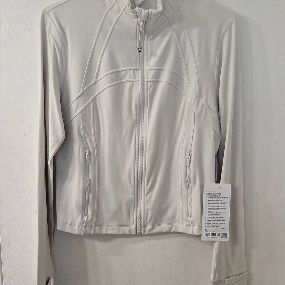 NWT - Lululemon Cropped Define Jacket in Bone